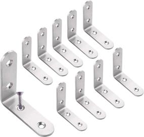img 4 attached to 🔧 Durablend Stainless Steel Corner Braces for Furniture Shelving: Enhance Stability and Style