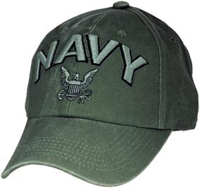 img 1 attached to 🦅 Stylish Eagle Crest U.S. Navy Embroidered Logo Cap in Green - Perfect for Proud Navy Supporters!