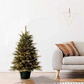 img 3 attached to 🎄 National Tree Company 3 ft Artificial Christmas Tree for Entrances - White Lights, Pot, and Everyday Collections