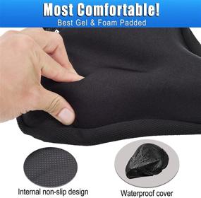 img 1 attached to Thickened Gel Bike Seat Cover - Maximizing Comfort for your Bottom, Memory Foam Extra Soft Cushion for Ultimate Bike Saddle Experience