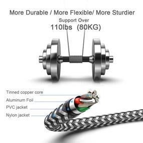 img 1 attached to ⚡️ Powerful Charging Braided Charger for Samsung Galaxy: Industrial-Grade Electrical Performance