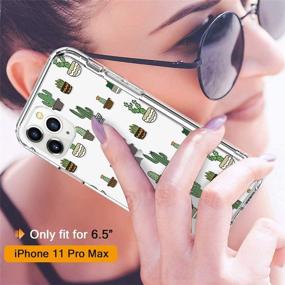 img 3 attached to 🌵 GiiKa iPhone 11 Pro Max Case + Screen Protector - Full-Body Heavy Duty Protection with Girls' Slim Bumper, Clear Phone Cover, Cactus Design