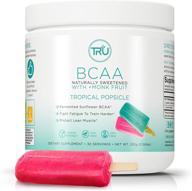 🌱 tru bcaa - plant based branched chain amino acids, vegan-friendly, zero calories, no artificial sweeteners or dyes - tropical popsicle flavor logo