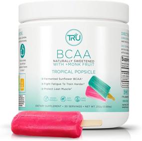 img 4 attached to 🌱 TRU BCAA - Plant Based Branched Chain Amino Acids, Vegan-Friendly, Zero Calories, No Artificial Sweeteners or Dyes - Tropical Popsicle Flavor