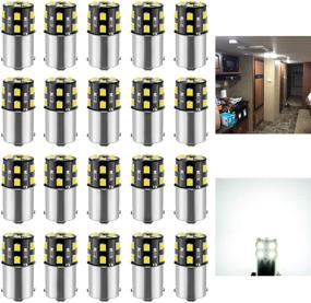 img 4 attached to 💡 BRISHINE 20PCS 1141 1156 Interior LED Light Bulbs: Super Bright 18-SMD 6000K Xenon White Replacement for Camper Trailer Boat Indoor Lights - Buy Now!