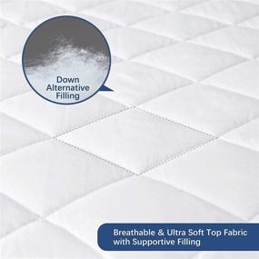 img 3 attached to 🛏️ Twin Waterproof Mattress Pad Protector with Absorbent Quilted Design - Deep Pocket Fitted Cover for Twin Mattresses up to 16 Inch