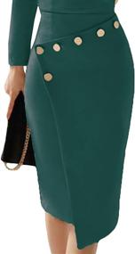 img 1 attached to SEBOWEL Womens Casual Bodycon Cocktail Women's Clothing for Suiting & Blazers
