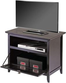 img 1 attached to 📺 Espresso Zara Media/Entertainment Stand by Winsome Wood