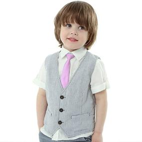 img 3 attached to kilofly Adjustable Pre-tied Neck Strap Tie Set of 5 for Boys - Enhance your Baby's Style