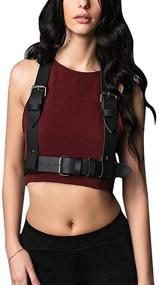 img 4 attached to 👗 Stylish and Versatile Women's Leather Harness Straps: Adjustable Women's Accessories