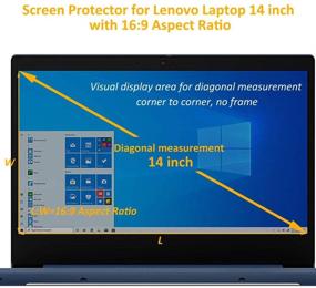 img 2 attached to 🖥️ ProElife [3 Pack] 14-дюймовая прозрачная пленка для экрана Lenovo Yoga 910 C740 C930 C940 13,9'' 14'', Ideapad 3 S330 S150 Flex 5 Flex Pro 14'', ThinkPad X1 Carbon Yoga T490 Laptop с соотношением сторон 16: 9