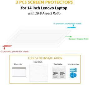 img 3 attached to 🖥️ ProElife [3 Pack] 14-дюймовая прозрачная пленка для экрана Lenovo Yoga 910 C740 C930 C940 13,9'' 14'', Ideapad 3 S330 S150 Flex 5 Flex Pro 14'', ThinkPad X1 Carbon Yoga T490 Laptop с соотношением сторон 16: 9