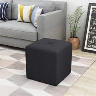 🛋️ the stylish christopher knight home cayla fabric square ottoman in dark charcoal - modern elegance for your living space logo