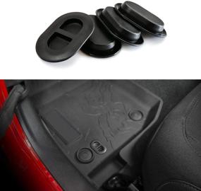 img 4 attached to 🔌 Set of 4 Rear Floor Pan Plugs - Small Rubber Drain Plugs for 2014-2021 Jeep Wrangler JK JL Gladiator JT