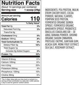 img 3 attached to Vega Hello Wellness Gut-Friendly Blender Free Smoothie, Choco Cinnamon Banana (14 Servings, 14.3oz) - Plant-Based Vegan Protein Powder with 5g Prebiotic Fiber, Zero Added Sugar