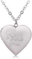 💖 vintage "i love you" heart pendant: photo locket necklace for girls with 2 picture display logo