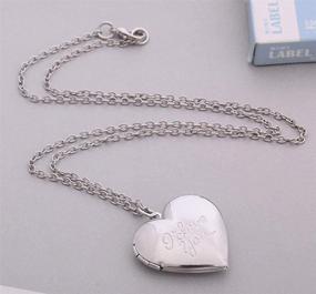 img 2 attached to 💖 Vintage "I Love You" Heart Pendant: Photo Locket Necklace for Girls with 2 Picture Display