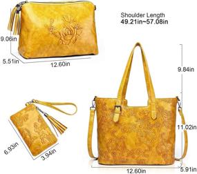 img 2 attached to 👜 Stylish Embossed Ladies Crossbody Handbag: Fashionable Shoulder Women's Handbags & Wallets