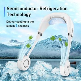 img 3 attached to 🌬️ Moocii Neck Fan: Portable Air Conditioner Necklace Fan – Personal Cooling 2-in-1 High-Tech Device – Hands-Free, USB Rechargeable, 180° Rotation – Quick Cooling with 3 Speeds & 6 Modes!