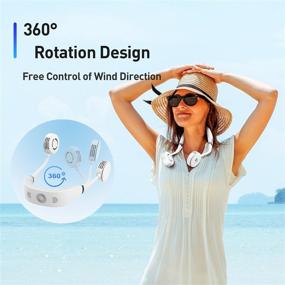 img 2 attached to 🌬️ Moocii Neck Fan: Portable Air Conditioner Necklace Fan – Personal Cooling 2-in-1 High-Tech Device – Hands-Free, USB Rechargeable, 180° Rotation – Quick Cooling with 3 Speeds & 6 Modes!