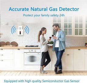 img 2 attached to 🔥 Techamor Y401 Natural Gas Detector & Alarm - Home Gas Monitor for LNG, LPG, Methane & Coal Gas Detection in Kitchen, Home, Camper - Propane Gas Leak Alarm (1 Pack)