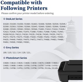 img 3 attached to InkSpirit 2 Pack Remanufactured HP 60 60XL Black Ink Cartridge Replacement - Compatible with PhotoSmart C4680 C4780 C4795 D110a DeskJet F4480 D2530 F4280 F4580 F2430 Envy 120 100 110 114 Printer