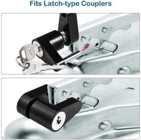 img 1 attached to 🔒 Замок для сцепления прицепа CZC AUTO черного цвета - диаметр 1/4", длина 3/4" - безопасность лодки, дома на колесах, грузовика и автомобиля (1 упаковка, черный)