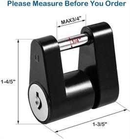 img 3 attached to 🔒 Замок для сцепления прицепа CZC AUTO черного цвета - диаметр 1/4", длина 3/4" - безопасность лодки, дома на колесах, грузовика и автомобиля (1 упаковка, черный)