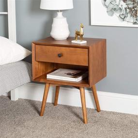 img 4 attached to Walker Edison Century Nightstand Bedroom Furniture for Bedroom Furniture