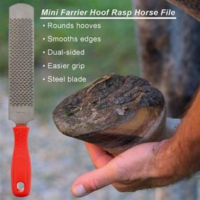 img 1 attached to 🐴 Rural365 Farrier Rasp File with Rubber Handle - Versatile Mini Rasp Hoof File for Horses, Pigs, and Goats