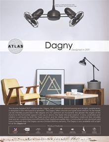 img 2 attached to 🏡 Matthews DG-TB-WDBK Dagny 41" Outdoor Ceiling Fan: Remote Control, Textured Bronze Finish