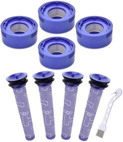 img 4 attached to 🔍 Mochenli 8 Pack Filter Replacement Kit: Compatible with Dyson V7 V8 Animal & Absolute Cordless Vacuum, includes 4 Post-Filter & 4 Pre-Filter Set - Compare to Part 965661-01 & 967478-01