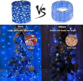 img 3 attached to 🎄 Brizled Blue Christmas Lights Outdoor - 200 LED, 72.17ft, 8 Modes, Waterproof & Connectable - Ideal for Indoor Xmas Tree Party & Home Decor