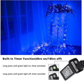 img 1 attached to 🎄 Brizled Blue Christmas Lights Outdoor - 200 LED, 72.17ft, 8 Modes, Waterproof & Connectable - Ideal for Indoor Xmas Tree Party & Home Decor