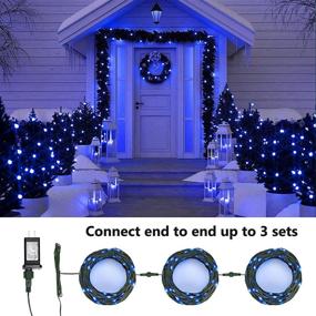 img 2 attached to 🎄 Brizled Blue Christmas Lights Outdoor - 200 LED, 72.17ft, 8 Modes, Waterproof & Connectable - Ideal for Indoor Xmas Tree Party & Home Decor