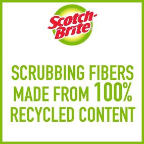 img 1 attached to Scotch-Brite Greener Clean Natural Fiber Non-Scratch Scour Pad, 50% Agave Plant Scrubbing Fibers, 3 Count (Pack of 4)