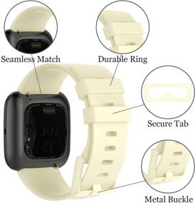 img 1 attached to Совместимый с силиконом KingAcc Fitbit SmartWatch