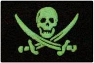 🏴 glow-in-the-dark pirate flag applique hook & loop patch for military morale enhancement logo