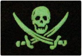 img 4 attached to 🏴 Glow-in-the-Dark Pirate Flag Applique Hook & Loop Patch for Military Morale Enhancement