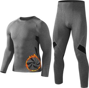 img 4 attached to 🔥 Stay Warm all Winter with the Runhit Mens Thermal Underwear Set