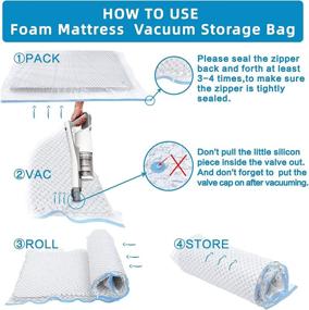 img 1 attached to 🛏️ Twin Size 10-Inch Memory Foam Mattress Vacuum Storage Bag - Waterproof & Airtight Seal for Moving, Shipping, and Storage with 2 Moving Straps