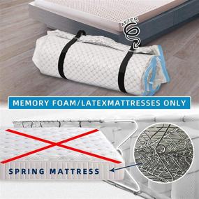 img 2 attached to 🛏️ Twin Size 10-Inch Memory Foam Mattress Vacuum Storage Bag - Waterproof & Airtight Seal for Moving, Shipping, and Storage with 2 Moving Straps