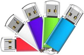 img 4 attached to 📀 Aiibe 16GB USB 3.0 Flash Drive 5 Pack - High-Speed 16GB Thumb Drive Multipack with USB 3.0 Interface - 5 Mixed Colors: Blue, Red, Silver, Green, Purple