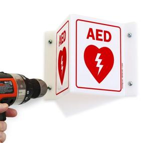 img 2 attached to SmartSign AED Projecting Sign Acrylic Occupational Health & Safety Products in Safety Signs & Signals