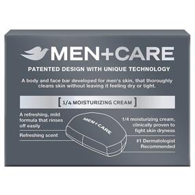 img 3 attached to 🧼 Мыло Dove Men Care Body + Face Bar: Чистый комфорт, нежная формула, 4 пластины (3.51 унции/100 г) - поистине мягкое очищение.