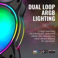 cooler master masterfan mf140 halo duo-ring argb lighting fan: 24 independently leds, pwm static pressure fan, absorbing pads – ideal for computer cases & liquid radiators logo