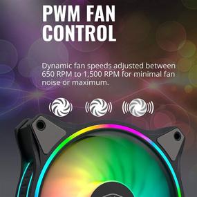 img 1 attached to Cooler Master MasterFan MF140 Halo Duo-Ring ARGB Lighting Fan: 24 Independently LEDS, PWM Static Pressure Fan, Absorbing Pads – Ideal for Computer Cases & Liquid Radiators