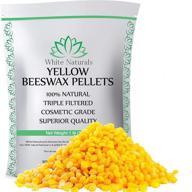 🐝 white naturals beeswax pellets 16 oz - pure & natural yellow cosmetic grade wax pastilles | triple filtered for diy projects, lip balms, lotions, candles logo