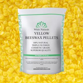 img 1 attached to 🐝 White Naturals Beeswax Pellets 16 oz - Pure & Natural Yellow Cosmetic Grade Wax Pastilles | Triple Filtered for DIY Projects, Lip Balms, Lotions, Candles