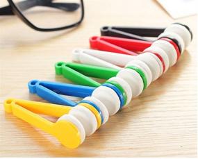 img 3 attached to 👓 5-Pack Mini Microfiber Glasses Cleaner Brush Tool for Eyeglasses & Sunglasses (Random Color)